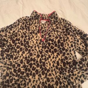 Leopard Print Fleece Sweater
